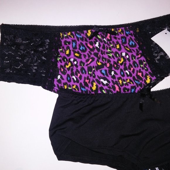 Set of 3 Deb Panty Low Rise Black‎ Lace Colorful New - Picture 4 of 7